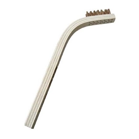 Gordon Brush 3x7 Row 0.006 Phosphor Bronze Wire and 60 Degree Bent Handle Scratch Brush, PK12 60PBG-12